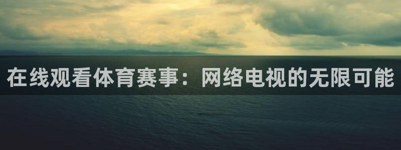 在线观看体育赛事：网络电视的无限可能