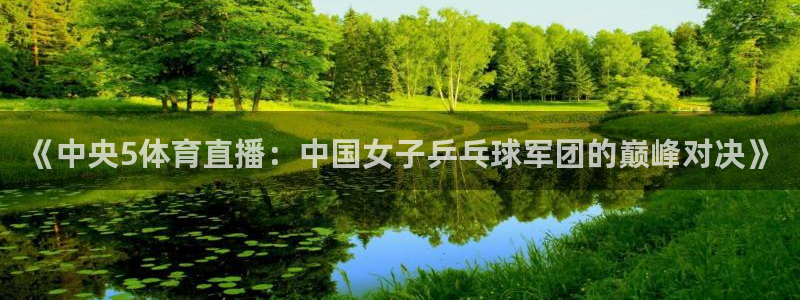 《中央5体育直播：中国女子乒乓球军团的巅峰对决》